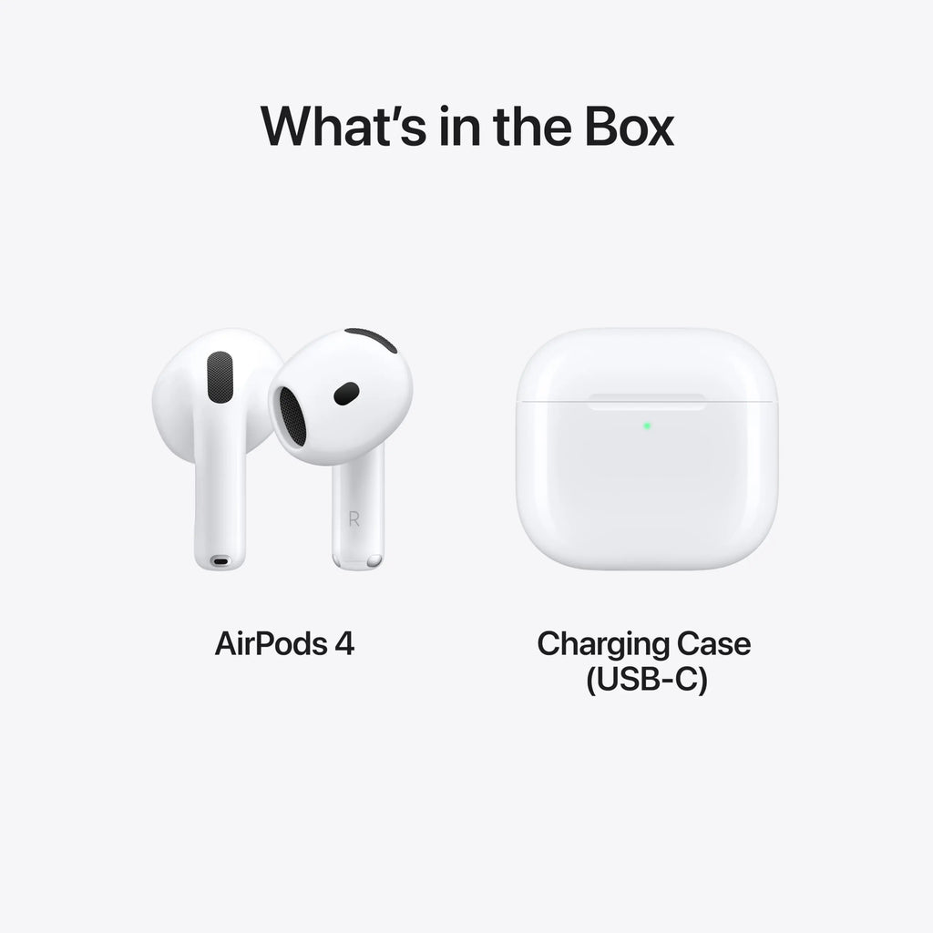 Apple AirPods 4 Wireless Earbuds, Bluetooth Headphones, with Active Noise Cancellation, Adaptive, Transparency Mode, Personalized Spatial Audio, USB-C Charging Case, Wireless Charging, H2 Chip Voltique