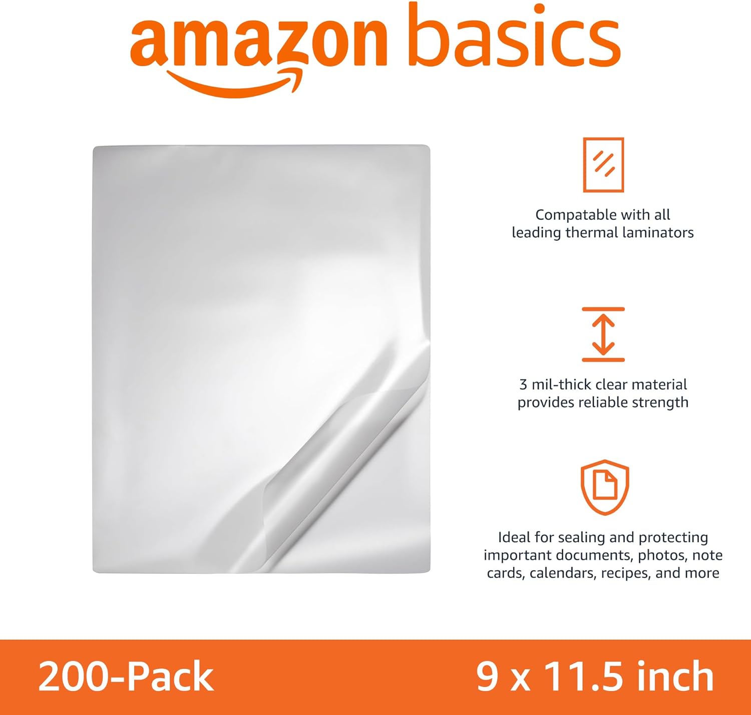 Crystal Clear Laminating Sheets amazon
