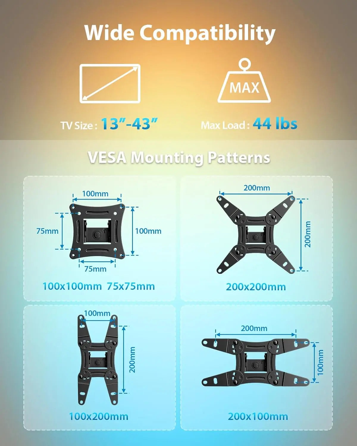 Dynamic LED TV Wall Mount amazon
