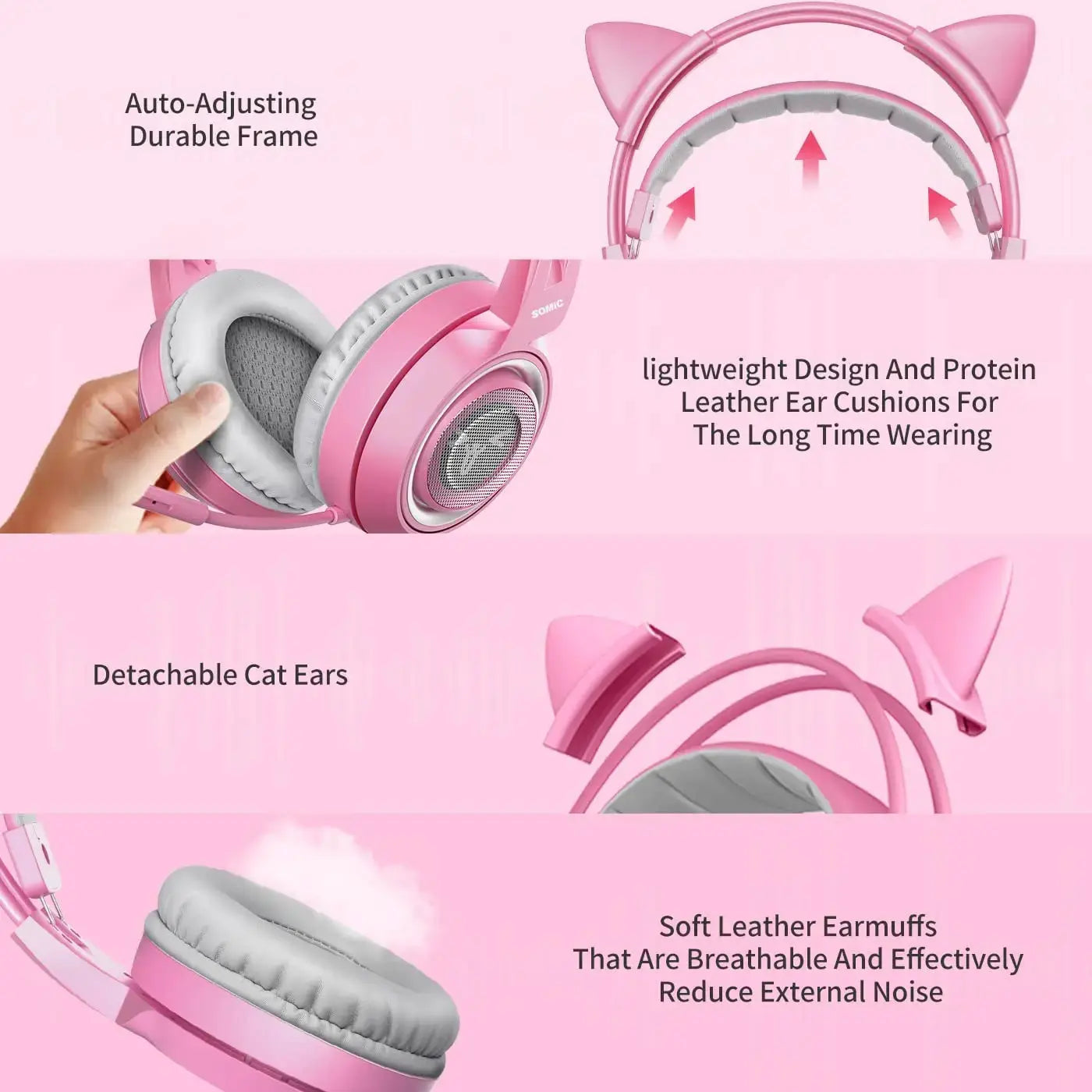 Chic Cat Ear Gaming Headset aliexpress